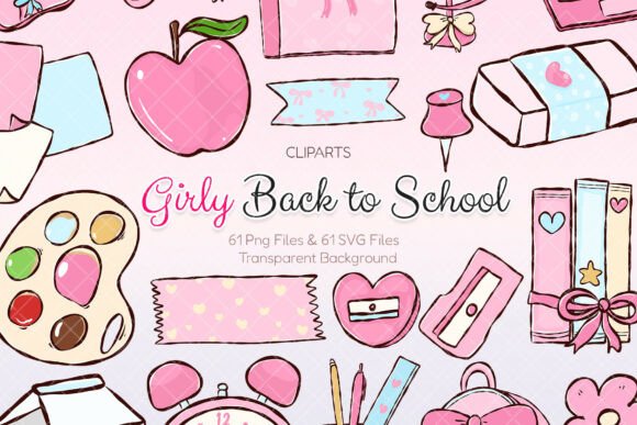 Download Girly Back to School Clipart - School Collection